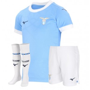 Lazio Jalkapallovaatteet Lasten Kotipeliasu 2025-26 Lyhythihainen (+ Lyhyet housut)